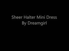 Sheer Halter Mini Dress Slideshow