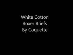 White Cotton Boxer Brief Slideshow