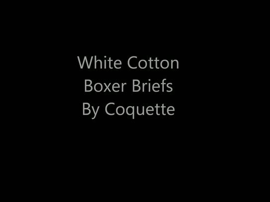 White Cotton Boxer Brief Slideshow