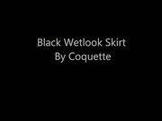 Black Wet Look Skirt Slideshow