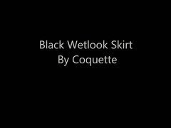 Black Wet Look Skirt Slideshow