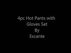 4pc Hot Pants Set with Gloves Slideshow