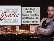 Nick Hawk dildo with movable balls by Cal Exotics - Commercial
