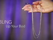 Midnight bling nipple clips by Sportsheets - Commercial