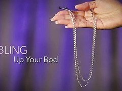 Midnight bling nipple clips by Sportsheets - Commercial