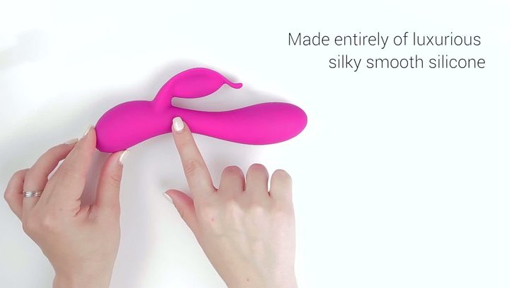 Eden flow silicone rechargeable dual vibrator by Eden Toys - Commercial