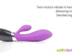 Eden dual delight silicone rabbit vibrator by EdenFantasys - Commercial