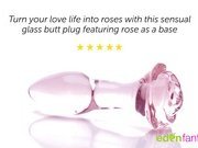 Rose butt plug | Glass plug