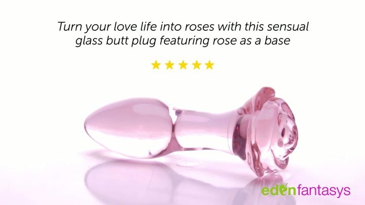 Rose butt plug | Glass plug