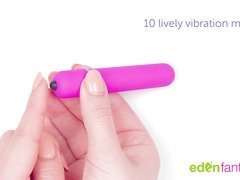 Eden waterproof long bullet 10 functions by Eden Toys - Commercial
