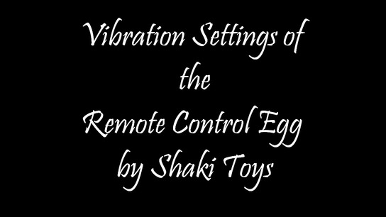 Vibration Settings for the Remote Control Egg by Shaki Toys