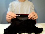 Black Knit Silk Panel Short Review